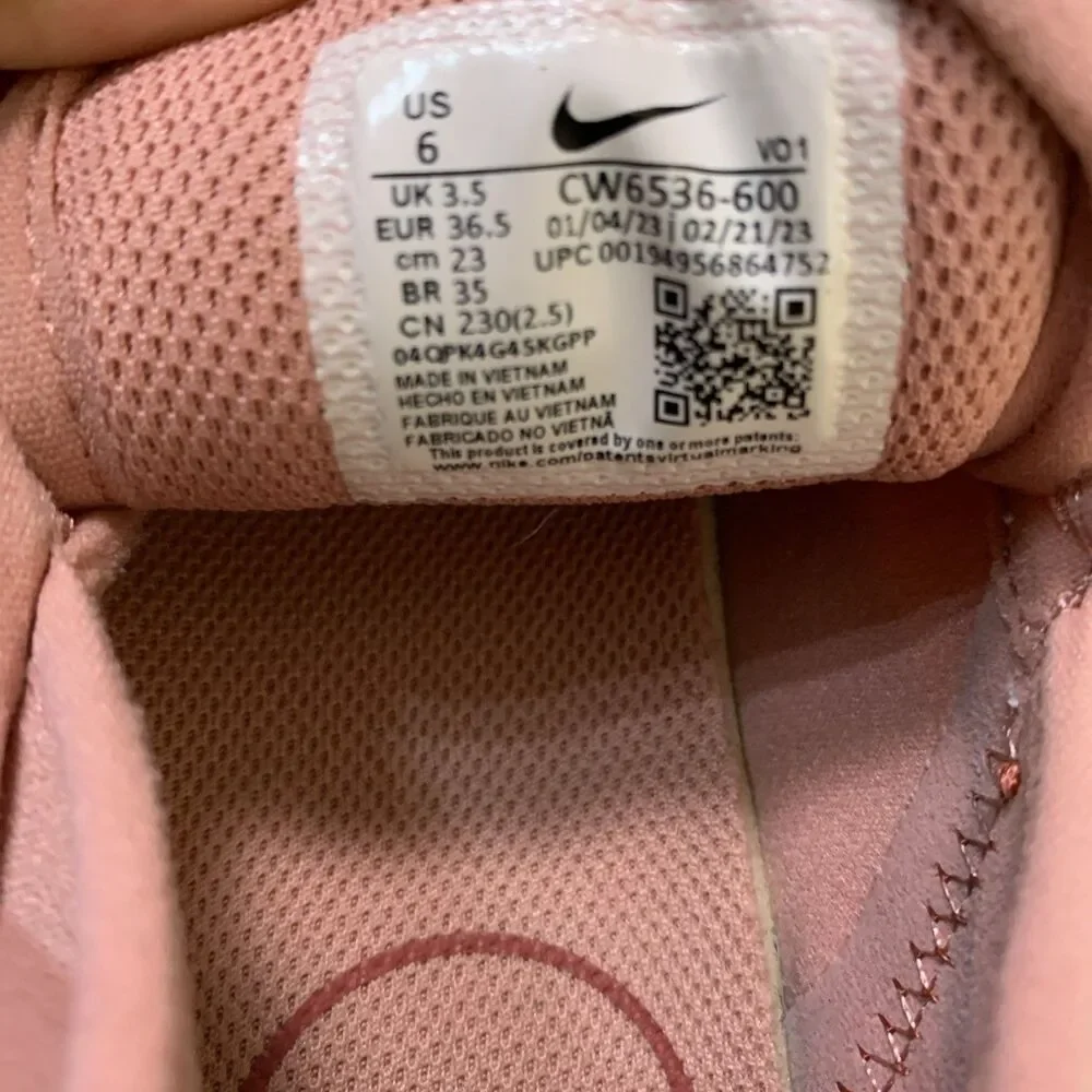 Nike Court Vision Women’s Tennis Shoes Alta TXT Rust Pink Platform Size 6M - Picture 8 of 9